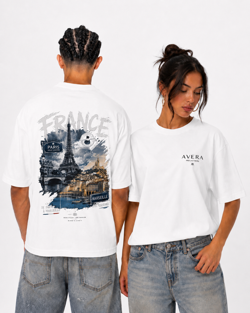 T-shirt AVERA — France : Paris & Marseille