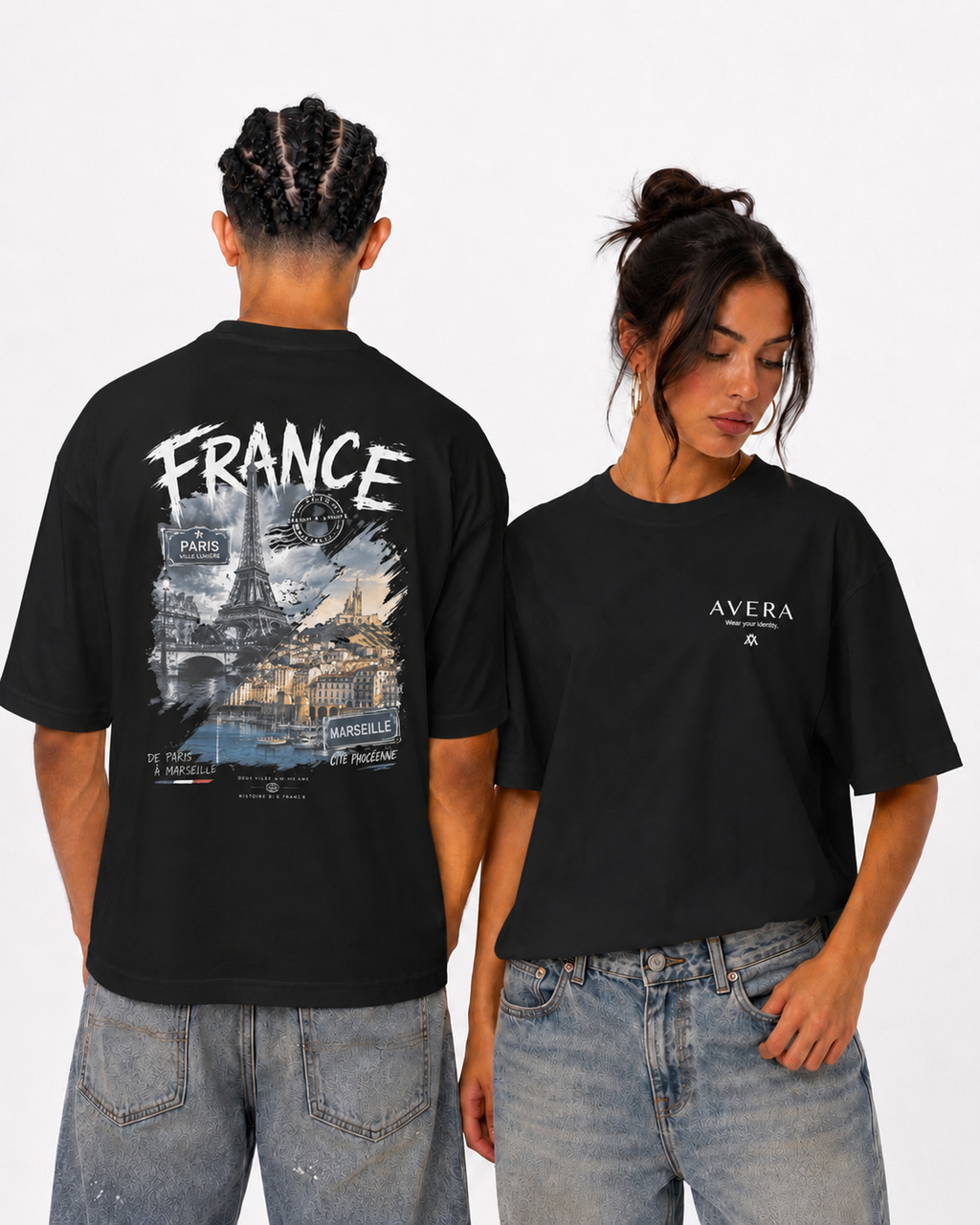 T-shirt AVERA — France : Paris & Marseille